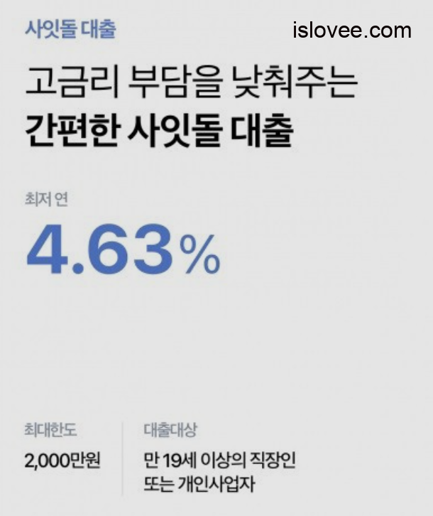햇살론 사잇돌 i-빅론 대출 상담